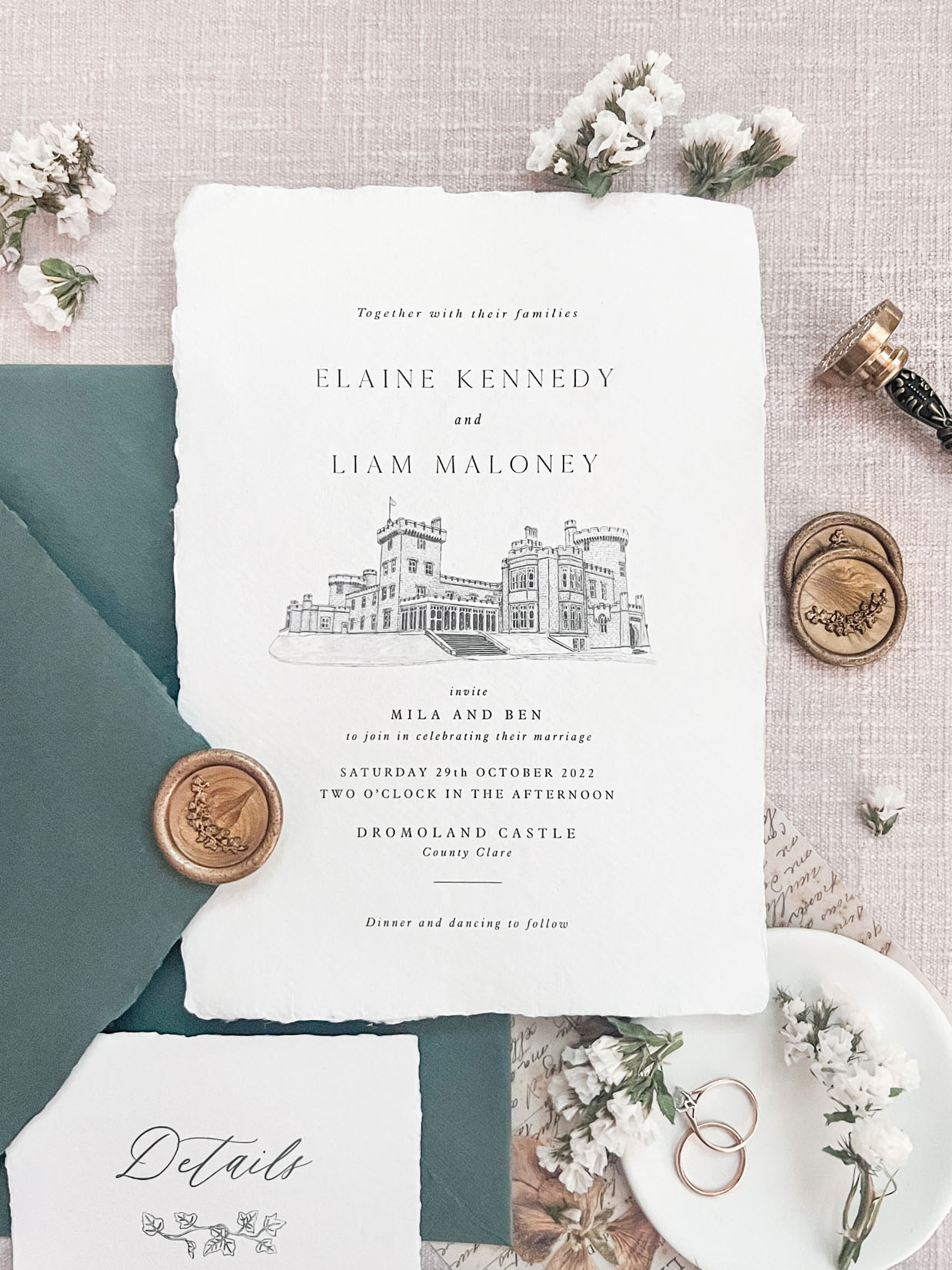Wedding Invitations Venue Illustration  Wedding Stationery Ireland