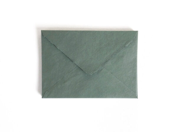 handmade paper envelope green