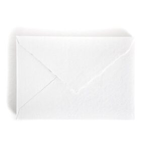 Wedding Envelope Handmade Paper White
