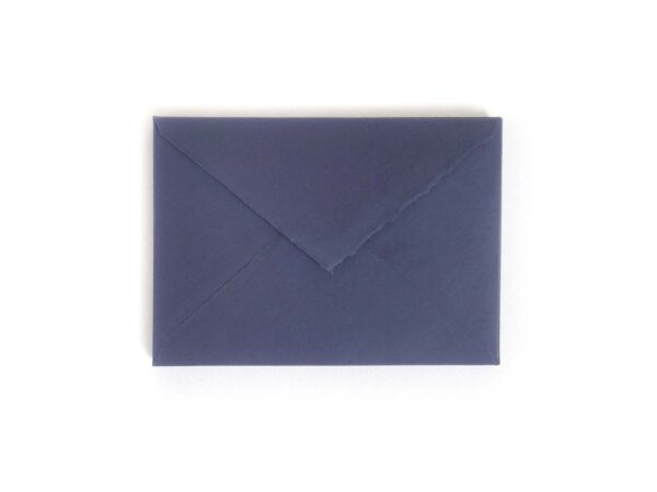 handmade paper envelope midnight blue