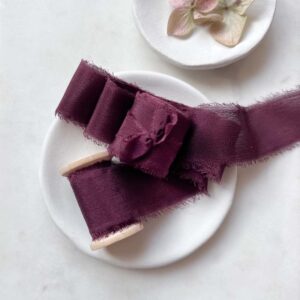 hand dyed silk ribbon mulberry
