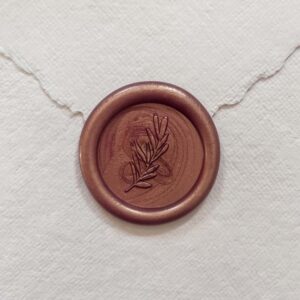 Wax Seal Stamp For Envelope Rose Gold Olive