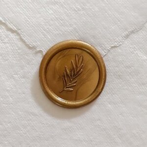 Wax Seal Stamp For Envelope Warm Gold Olive