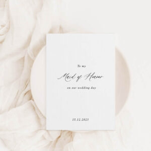 Personalised Wedding Day Card Maid of Honour
