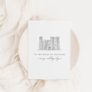Kilkea Castle Personalised Wedding Day Card To My Maid Of Honour