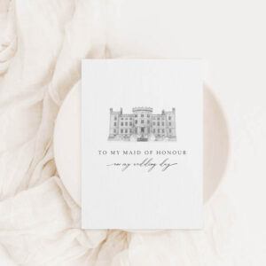 Markree Castle Personalised Wedding Day Cards To My Maid Of Honour