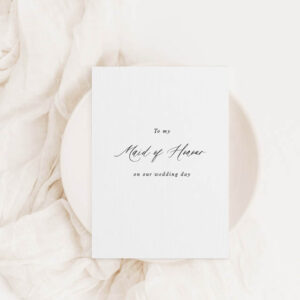 Maid of Honour Wedding Day Card
