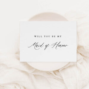 Maid Of Honour Proposal Card