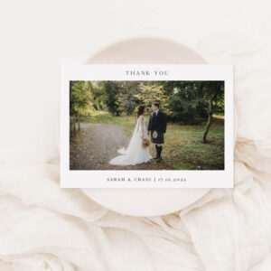 Wedding Thank You Card Landscape Photo
