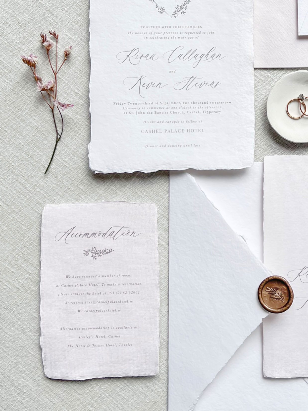 Wedding Invitation Handmade Paper Wedding Stationery
