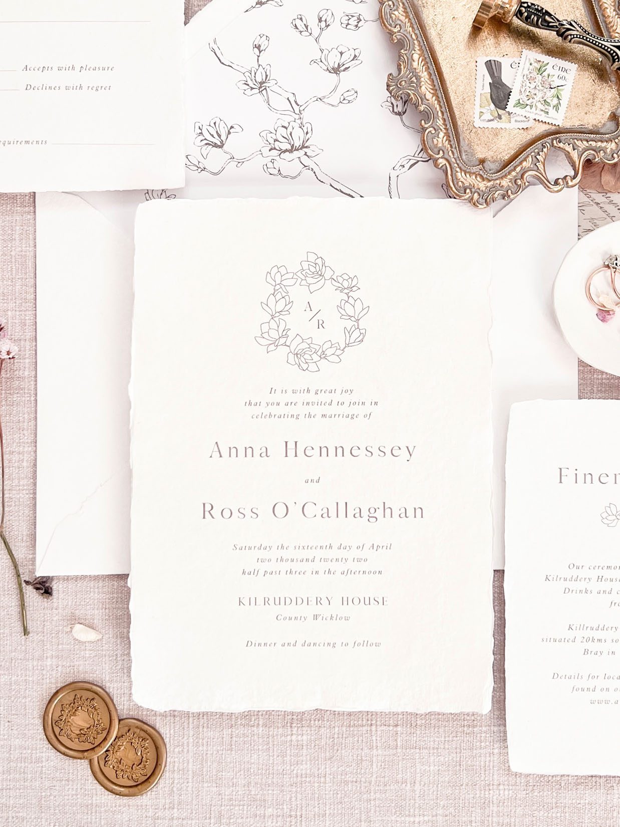 Wedding Invitations Magnolia Wedding Stationery
